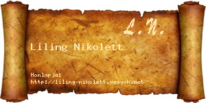 Liling Nikolett névjegykártya