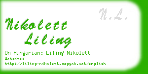 nikolett liling business card